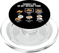 Bagel Cosa Que Hago en mi Tiempo Libre Clásico PopSockets PopGrip para MagSafe