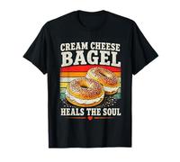 Bagel de Queso Crema Cura el Alma Divertido Amante del Desayuno Camiseta