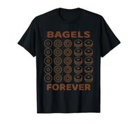 Bagels Forever Icon Pattern Funny Foodie Bagel Day Camiseta