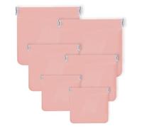 Bagentry 6 bolsas organizadoras de piel sintética con cierre a presión, 3 tamaños, bolsa de maquillaje pequeña, sin cremallera, bolsa de cosméticos portátil con cierre automático para mujeres,