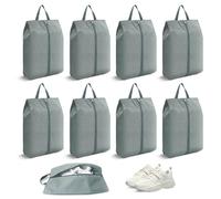Bagentry 8 bolsas de viaje impermeables para zapatos, bolsa portátil con cremallera y asa, bolsa de almacenamiento de zapatos extra grande para mujeres y hombres, equipaje, gimnasio, maleta de viaje,