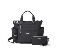 Baggallini 3-in-1 Convertible Tote Backpack 15x12 Lightweight Travel Bag W/RFID, Mochila 3 en 1 con Pulsera teléfono para Mujer, Negro, One Size