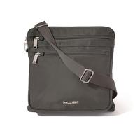 Baggallini Anti-Theft Large, Securtex-Crossbody antirrobo, tamaño Grande Mujeres, Gris Oscuro, Talla única