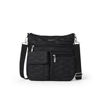 Baggallini Bandolera delgada moderna en todas partes, Negro Quilt, Talla única