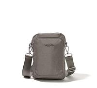 Baggallini Bandolera moderna en todas partes Explorer, Brillo de plata de ley., Talla única