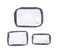 baggallini Bolsas de Viaje Transparentes, Talla única, Azul Marino, Talla única, Bolsas de Viaje Transparentes