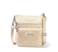 Baggallini, Bolso bandolera moderno con bolsillo Mujeres, Piel sintética beige claro, Einheitsgröße