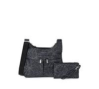 Baggallini Bolso cruzado cruzado, ligero, resistente al agua, Midnight Blossom Print, talla única