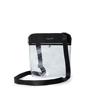 Baggallini Bolso cruzado cruzado para mujer de 10 x 11 pulgadas, ligero, resistente al agua, con bolsillos RFID y acceso rápido, Negro con forro de arena., Talla única