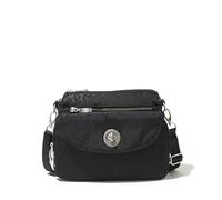 Baggallini Calais - Bolsos cruzados para mujer de 10 x 7 pulgadas, ligeros, resistentes al agua, con protección RFID, negro (Black Cheetah Emboss), Talla única