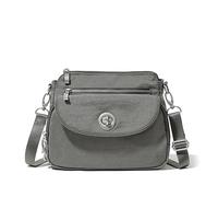 Baggallini Calais - Bolsos cruzados para mujer de 10 x 7 pulgadas, ligeros, resistentes al agua, con protección RFID, Sterling Shimme, Talla única