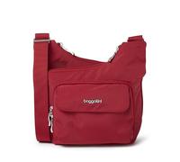 Baggallini Criss Cross 10x11 Crossbody Bags for Women Lightweight Water-Resistant Nylon Travel Bag W/RFID & Quick Access Pockets, Bolsos para Mujer, Manzana, Talla única