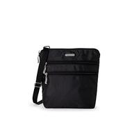 Baggallini Crossbody Bag, Bolso Essential para Mujer - Soporte para Tarjetas RFID Integrado - Cartera Cruzada con Bolsillo para teléfono móvil de Acceso rápido, Negro