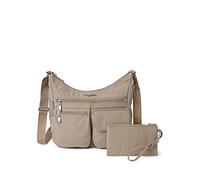Baggallini Everywhere Bagg Crossbody Women 11x9 Lightweight Nylon Hobo Water-Resistant Travel Bag W/RFID, Bolso Bandolera Mujeres, Playa, Talla única