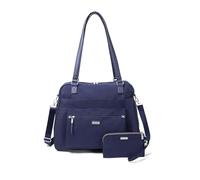 Baggallini Expandable Laptop Tote, Overnight-Bolsa expandible para portátil para Mujer, Azul Marino, One Size
