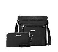 Baggallini Go Bagg con Pulsera RFID, Bolsos de Mano Mujeres, Negro, Einheitsgröße