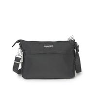 Baggallini Memento - Bolso bandolera antirrobo, Gris (Carbón), Talla única