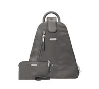 Baggallini Metro Backpack with RFID Phone Wristlet, Sterling Shimmer
