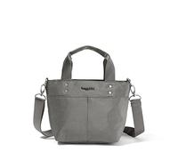 Baggallini Mini bolsa de transporte, Brillo de plata de ley., Talla única