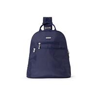 Baggallini Mini Mochila Esencial para Mujer, Tarjetero RFID Integrado, Bolsa Convertible con Correa de Hombro Ajustable, Cadete Navy, Talla única