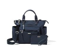Baggallini Mochila convertible 3 en 1 de 38 x 30 cm, ligera, bolsa de viaje cruzada con cremallera y muñequera RFID para teléfono, Azul marino francés, Talla única