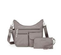 Baggallini Modern Everywhere Crossbody for Women 11x9x4.5 RFID Hobo Bag, Bolsa Mujer, Sterling Shimmer