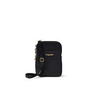 Baggallini Rfid-5x7.25" Lightweight Small Phone Wallet Bag-Nylon Travel Purse, Take Two RFID Bryant Crossbody Mujeres, Negro con herrajes Dorados, Talla única