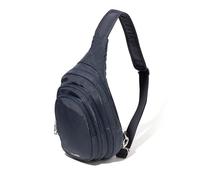 Baggallini Securtex Anti-Theft Triple Zip Sling-Travel Backpack Crossbody-RFID Wallet, Bolso Bandolera para Mujer, Azul Marino, Talla única