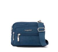 Baggallini Triple Zip Bagg, Bolso Cruzado Mujer, Pacífico, Wide Strap