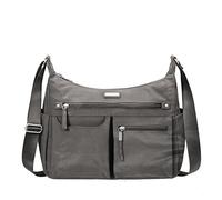 Baggallini Womens New Classic Heritage With Rfid Phone Wristlet Anywhere Large Hobo, Sterling Shimmer, One Size US