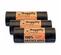 Baggifly, Bolsas de Basura 120L, 30 Bolsas Extra Resistentes, Más de 110kg, 100% reciclades, ECO Friendly, Uso Industrial, Jardín, Obra y Hostelería, Pack 3 x 10, Fabricado en España