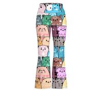 Baggy Jeans NiñAs-Pantalones Casuales De Pierna Ancha para NiñAs, Pantalones Deportivos Largos, Pantalones Acampanados, Adecuados para Edades De 3 A 14 AñOs.