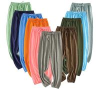 Baggy Joggers for Girls Wide Leg Trousers Kids Casual Elastic Waist Jogging Pants Teen Girls Summer Thin Athletic Leggings Children Solid Color Dance Yoga Sports Pants