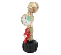 baginbaginbag Adaptador de recarga de gas con válvula y medidor Conector de botella de gas de latón Llene botellas de 1 libra desde un tanque de 20 lb Se adapta al tanque QCC1 C3H8