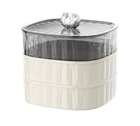 baginbaginbag Bandeja de frutas secas multicapa apilable de plástico para aperitivos, dulces, bandeja de servir con tapa para el hogar