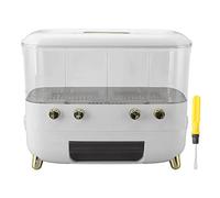 baginbaginbag Dispensador de arroz, cubo para granos, caja de almacenamiento multigrano sellada, caja de almacenamiento de arroz transparente para el hogar (4 Rejillas Blancas)