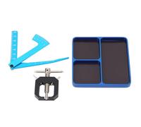 baginbaginbag Herramienta de desmontaje de engranajes modelo RC, aleación de aluminio premium, bandeja de almacenamiento compartimentada, ajuste preciso, fuerte compatibilidad (Azul)