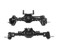 Baginbaginbag Para SCX10 90046 90047 KIT 1/10 RC, montaje metálico de eje delantero y trasero, con puente de caja de propagación hacia atrás, mayor estabilidad, fácil instalación,