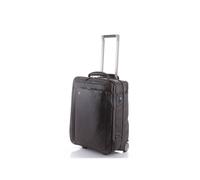 BagMotic, Cuero, Trolley de cuero de cabina, Marrón oscuro, BV2960B3BM/TM, Con doble compartimento para ordenador y iPad Air/Air 2