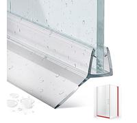 Bagnoxx junta de ducha de tope, 2 m, 135°, para vidrio de 8 mm, perfil de esquina transparente para mampara, labio de PVC, apertura de puerta a un lado, también bañera