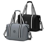 BAGROUPS 2X Bolsa de Viaje Antirrobo Maleta Cabina 45x36x20 Bolsos de Viaje Fin de Semana Impermeable 32L Cabin Bag Grande Bolsa Deporte Plegable Equipaje de Mano para Viaje Gimnasio Mujer Hombre