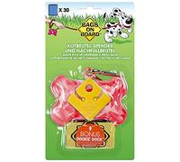 Bags on Board El dispensador de Huesos para Recoger Las cacas del Perro Contiene 30 Bolsas de Recambio - Rosa