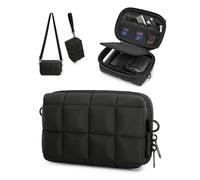BAGSMART Funda para cámara digital con 2 opciones de transporte, ligera e impermeable, pequeña funda para cámara Canon PowerShot G7X Mark II/III/Sony DSCW800/DSCW830/GoPro, Negro , 16.5 x 10.5 x 10