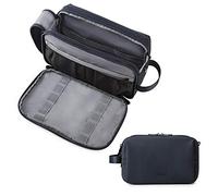 BAGSMART Neceser para Viaje Hombres y Mujer, Neceser Maquillaje Impermeable con Doble Cremallera, Bolsa de Afeitar, Gran Espacio de Almacenamiento, 5 L, Azul, M