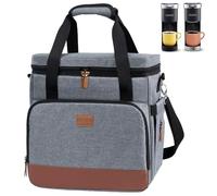 BAGSPRITE Bolsa de viaje para cafetera compatible con Keurig K-Mini o K-Mini Plus, funda de transporte para cafetera de una sola porción con múltiples bolsillos para cápsulas K-Cup, bolsa de