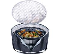 BAGSPRITE Funda de transporte para olla de cocción lenta compatible con transportador Crockpot de 6 a 8 cuartos de galón para alimentos calientes y Hamlton Beach con cierre de tapa para aplicaciones
