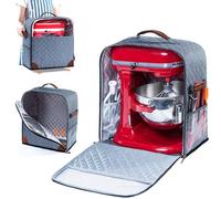 Bagsprite - Funda para batidora amasadora de pedestal, compatible con la batidora KitchenAid, almacenamiento para modelos de vaso de 4,25/4,7 litros, bolsillos laterales para accesorios de cocina