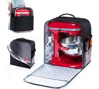 BAGSPRITE - Funda para batidora amasadora de Pedestal, Compatible con la batidora KitchenAid, Almacenamiento para Modelos de Vaso de 4,25/4,7 litros, Bolsillos Laterales para Accesorios de Cocina