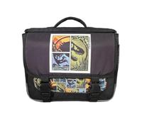 Bagtrotter - Jurassic World - Mochila Escolar 38cm - Negro y Verde Caqui - 2 Compartimentos - 1 Bolsillo con Solapa - 1 Bolsillo para Botella - Tirantes Acolchados - Parte Inferior Reforzada - Parte