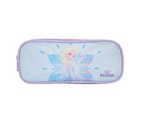 Bagtrotter - La Reina de Las Nieves - Frozen - Disney - Estuche Escolar Rectangular - Turquesa - 2 Compartimentos con Cremallera - 23x7x10cm - Poliéster - Accesorios Escolares y papelería